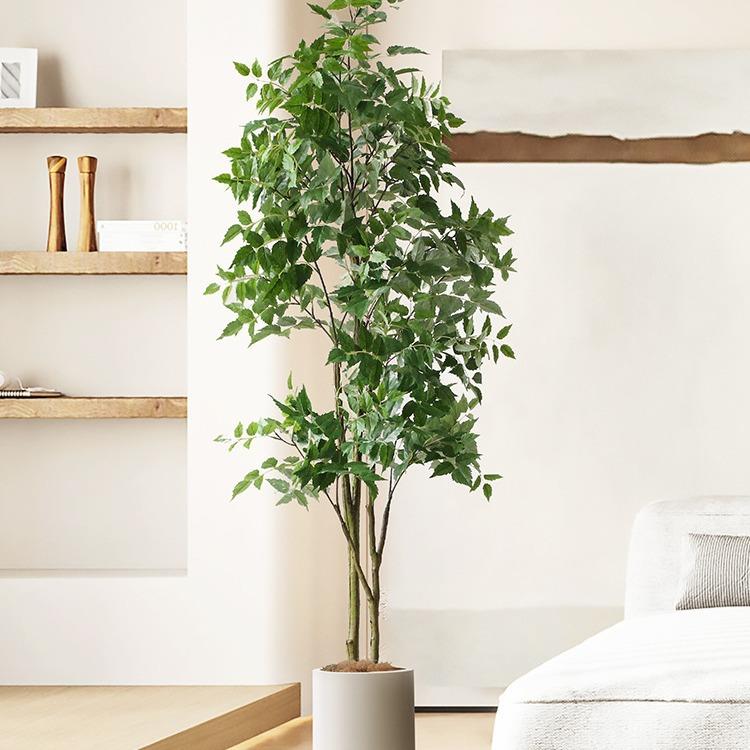 北欧室内仿真绿植盆栽幸福树大型客厅植物盆景落地摆件