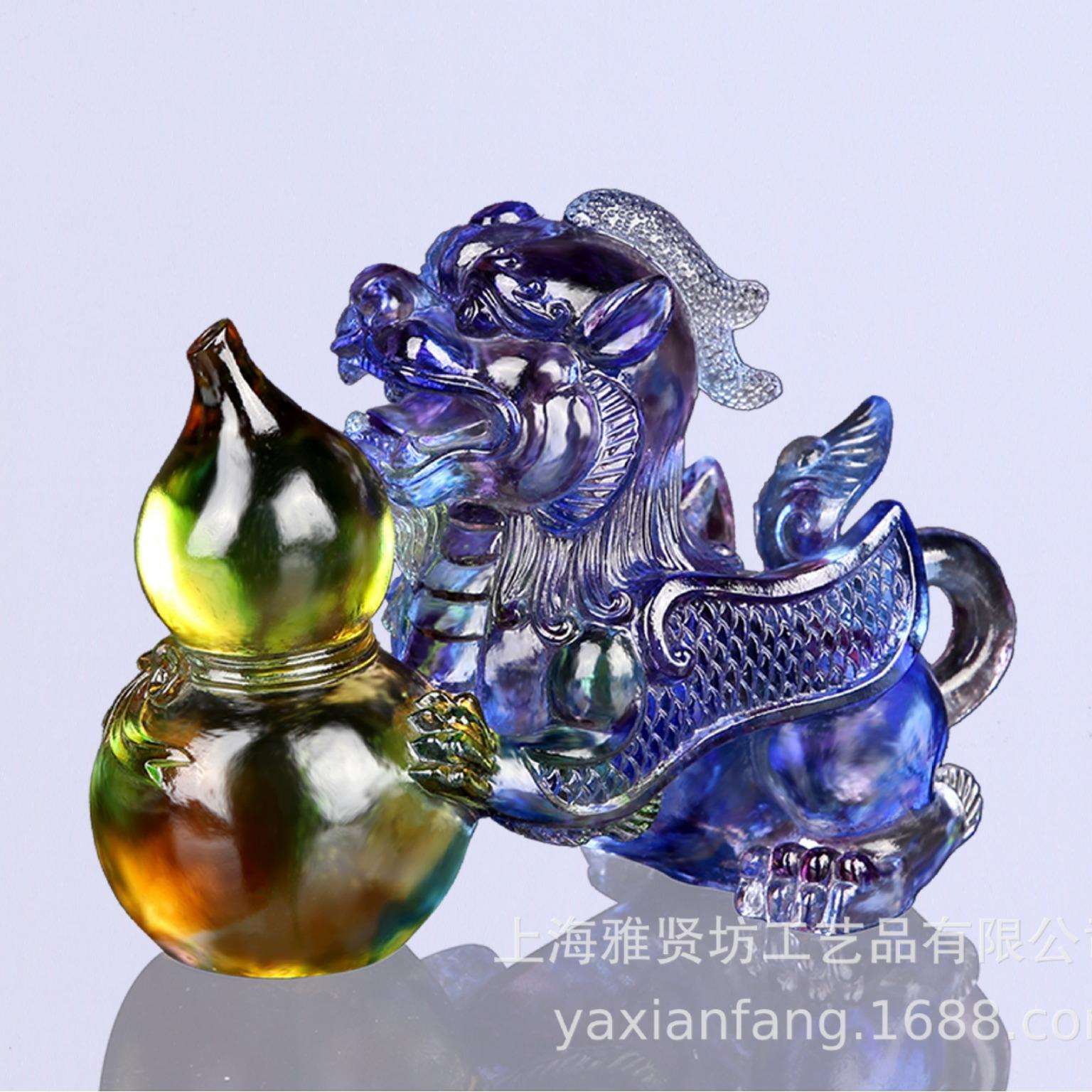 琉璃生产古法琉璃貔貅摆件古法琉璃脱蜡烧制琉璃工艺品
