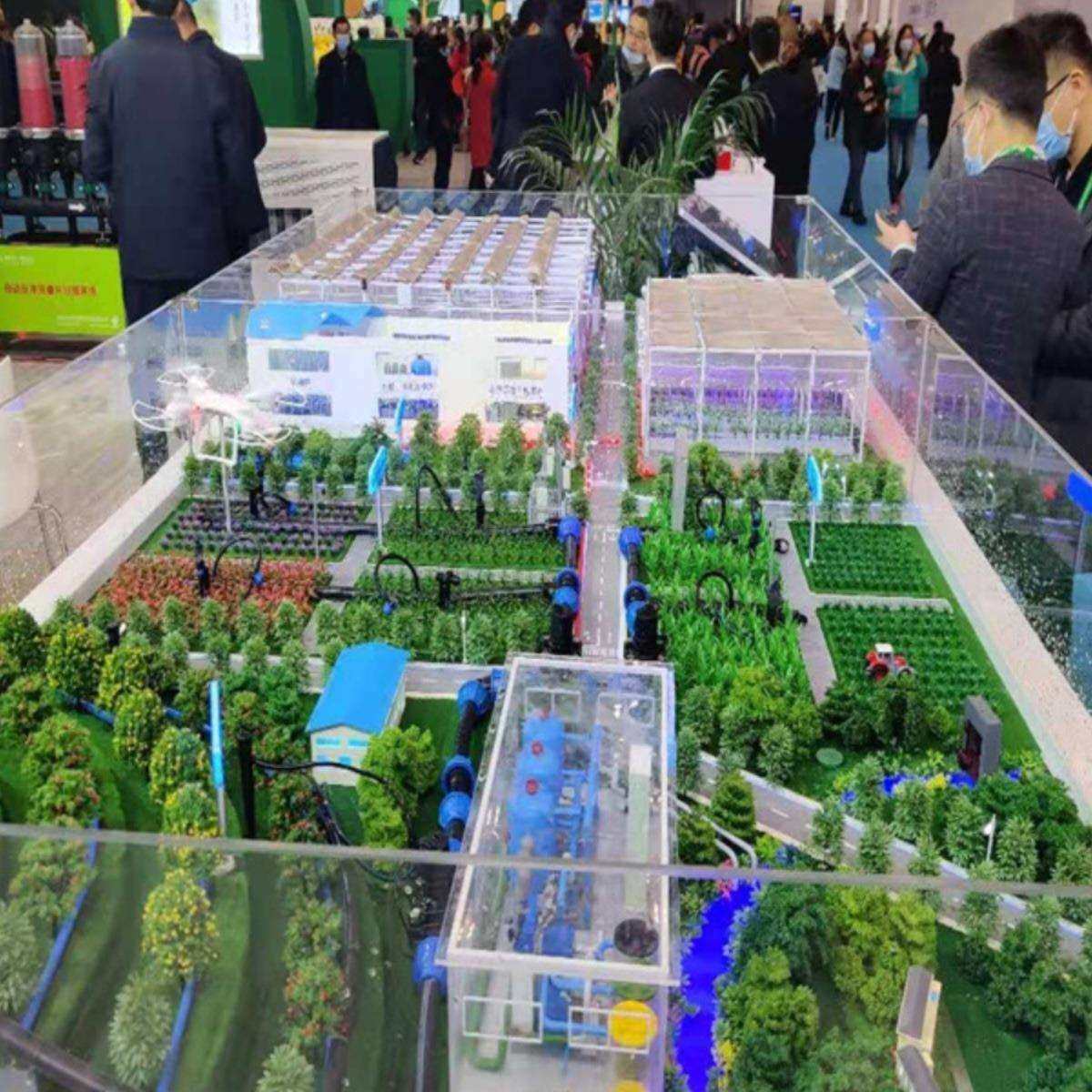 智慧农业沙盘模型智能交通车路协同停车场温室大棚立体车库满就送
