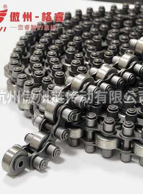 单倍速链12BS托盘输送线千鸟型工业组装机械链08BS-27-C16/P16
