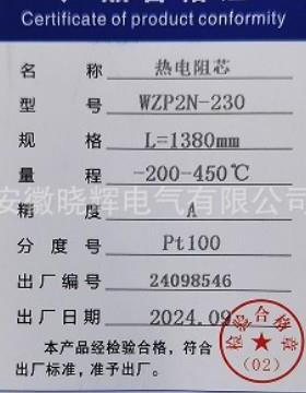 PT100双支铠装热电阻芯配耐磨热电阻WZP2N-230用