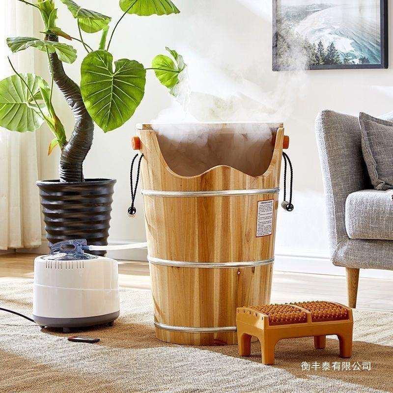 家用香杉木泡腿木桶泡脚桶恒温加热木桶熏蒸足浴桶足疗养生足浴盆