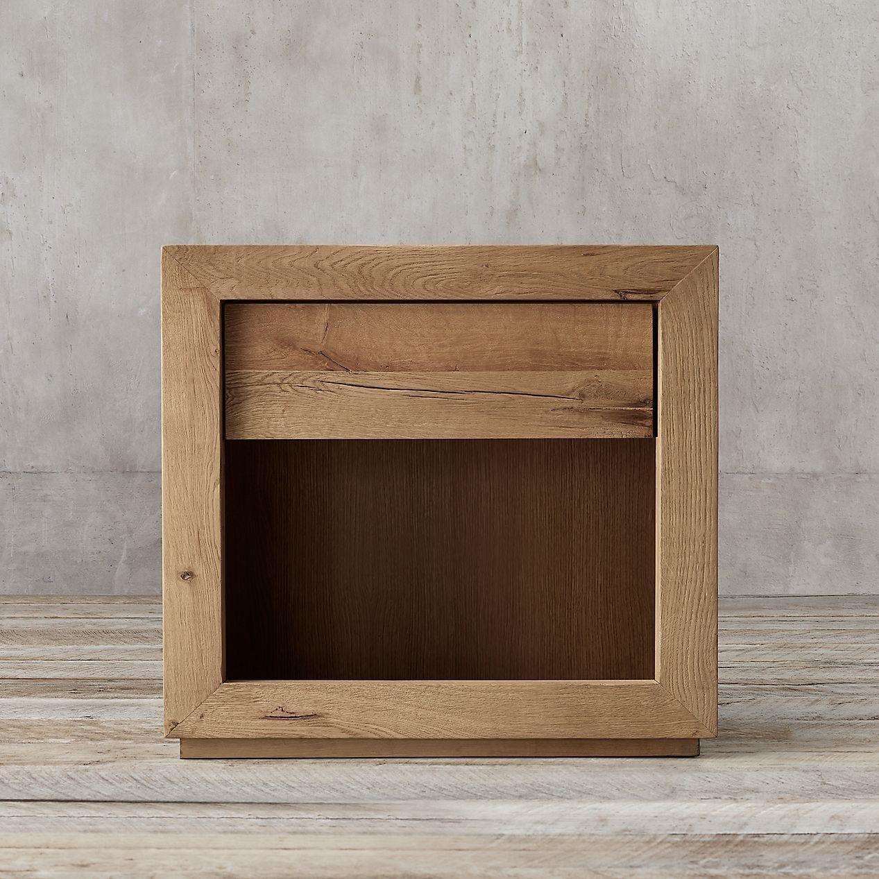 RH出口美式轻奢复古乡村风橡木多斗柜法式实木储物柜玄关柜网红柜