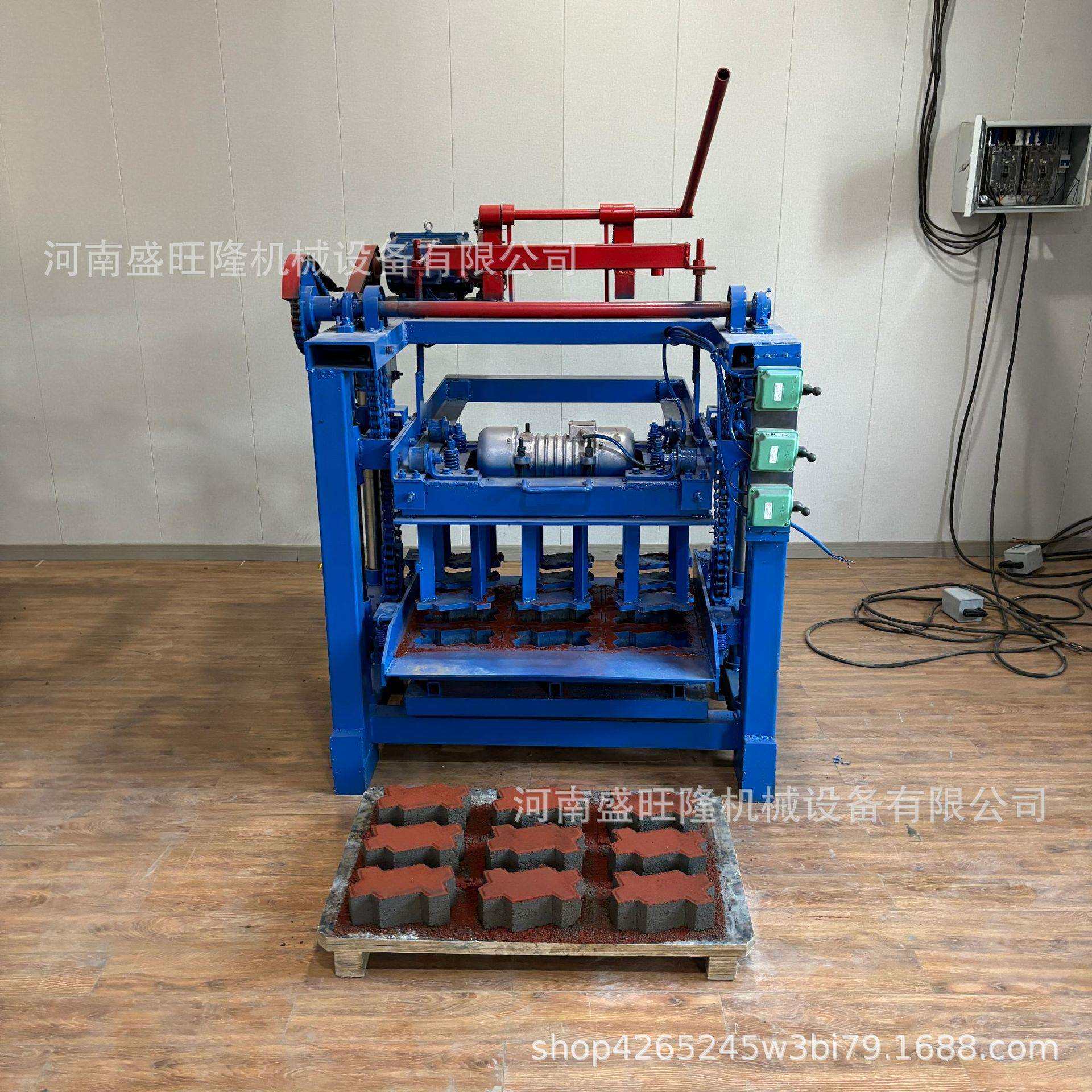 波浪砖彩砖铺路砖水泥免烧砖制砖机可换模具制作标砖空心砖砖机