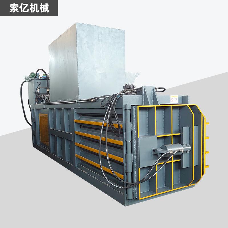 160吨卧式废纸液压打包机滴灌带塑料大棚膜打包机200吨打包机