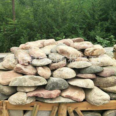 鹅卵石切片石鹅卵石铺贴鹅卵石切片照片椭圆形石片铺装