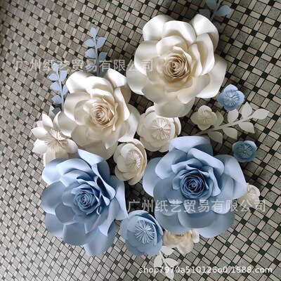 婚庆纸花套餐组合婚礼橱窗创意会馆装饰美陈展纸花背景立体纸花墙