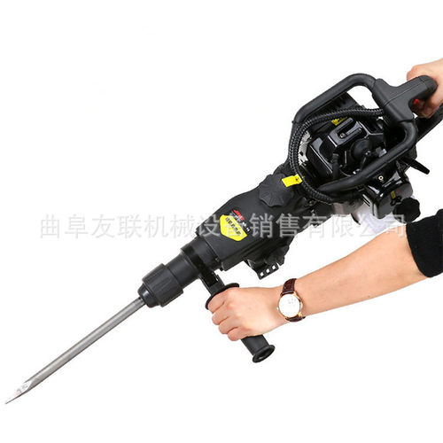 内燃式二冲程汽油锤 手提式汽油冲击锤 内燃凿岩路面破碎镐
