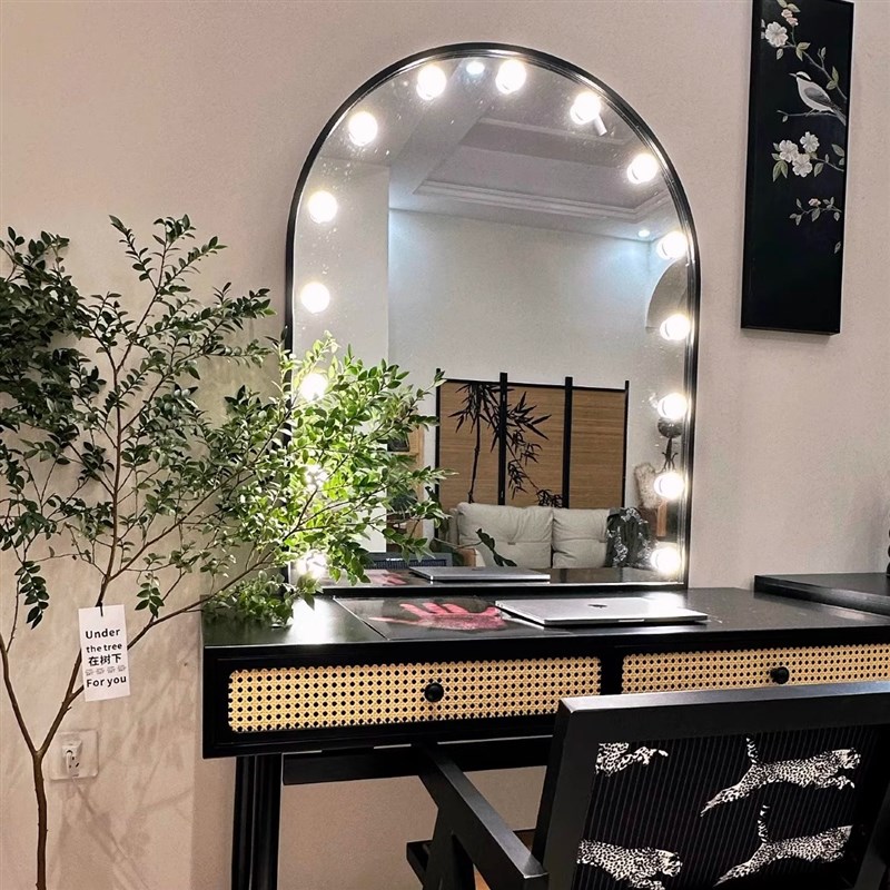 照相馆专业带灯化妆台新中式婚纱店美H容院工作室化妆师专用化妆