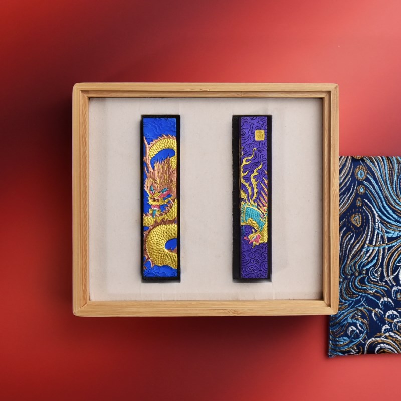 非遗徽墨大师胡海涌灯盏桐油烟墨窑D顶纯松烟墨条墨块墨锭书画专