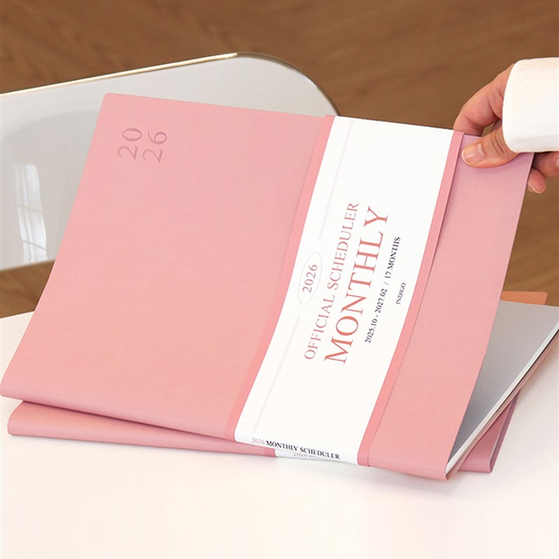 韩国indigo商务2026月计画日程本F手账本A4大日记会议记事本笔记