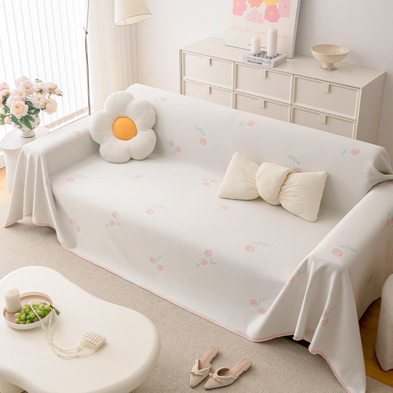 夏季凉感冰丝沙发巾一整张全盖坐垫防滑盖布巾2P025新款沙发垫套