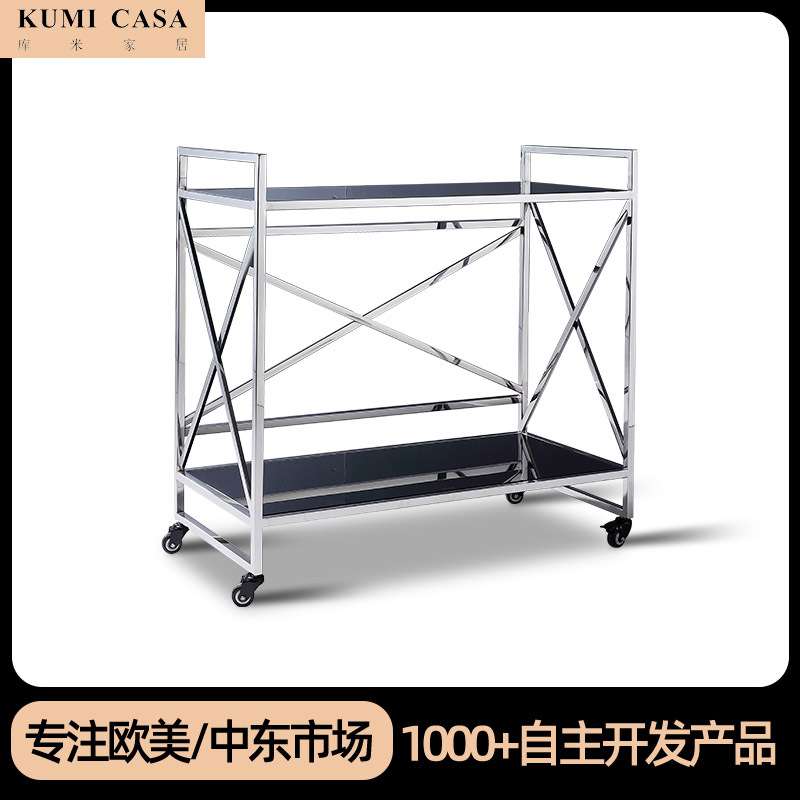可移动简约创意玻璃边几卧室茶几客厅家用不锈钢现代沙发方形角几