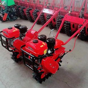 180水冷柴油机动力微耕机果园开沟机小型家用耘锄单链轨履带式