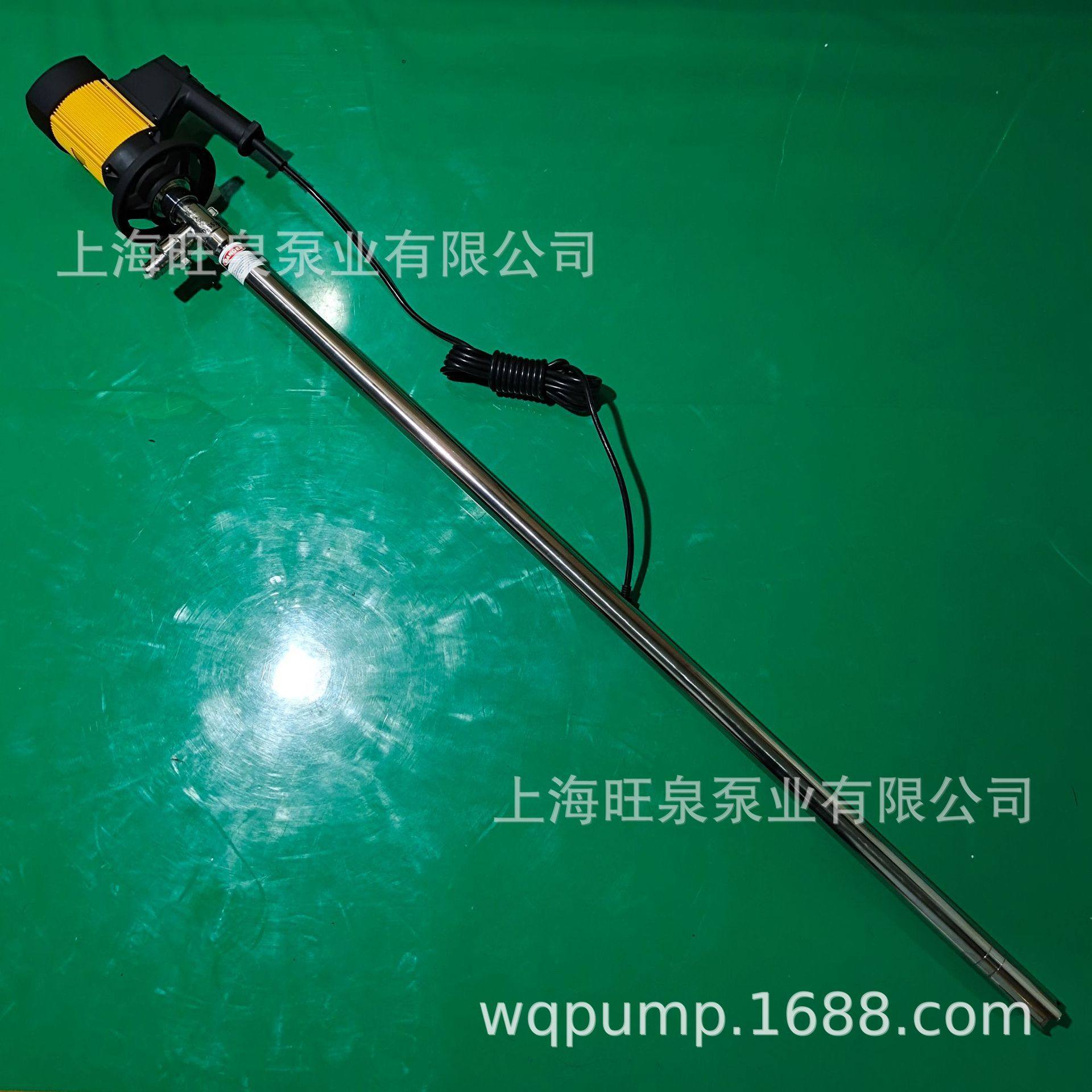 上海旺泉HD-E2-V+HD-SS316L-1500加长型油桶泵、电动抽液泵、槽泵