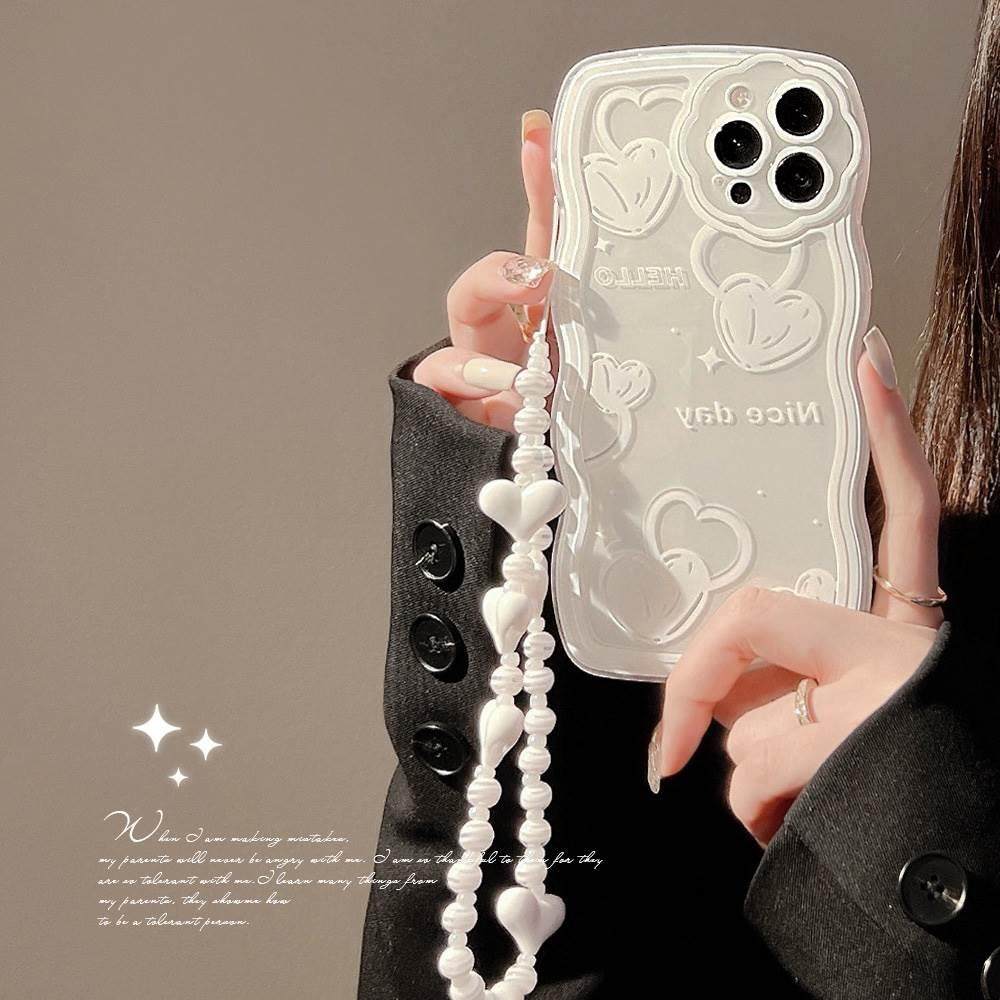 Cell Phone Case iphone 12 13 14 15pro max case cover爱心适用苹果11手机壳仙女带挂绳保护套tpu软壳16 16