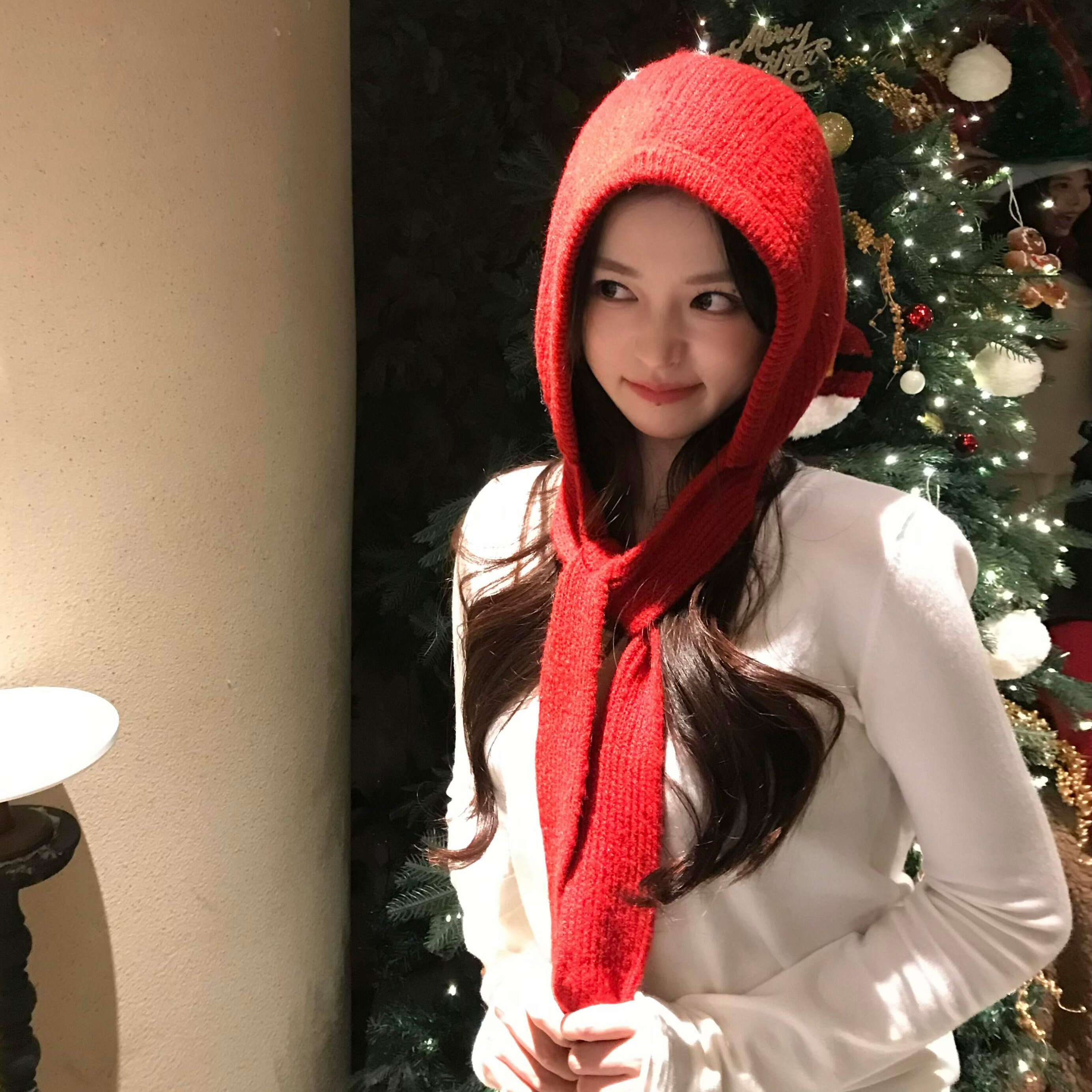 圣诞小红帽 红色巴拉克拉法帽女秋冬季保暖针织毛绒帽子围巾一体,服饰配件/皮带/帽子/围巾,帽子,淘宝优惠券,粉丝福利购,淘宝优惠卷