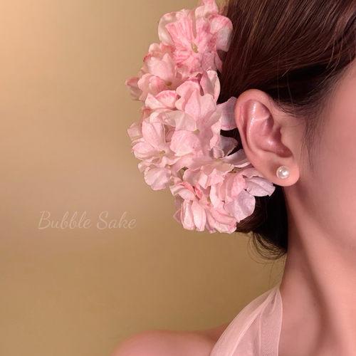 粉黛之梦古风粉色花朵发簪发钗