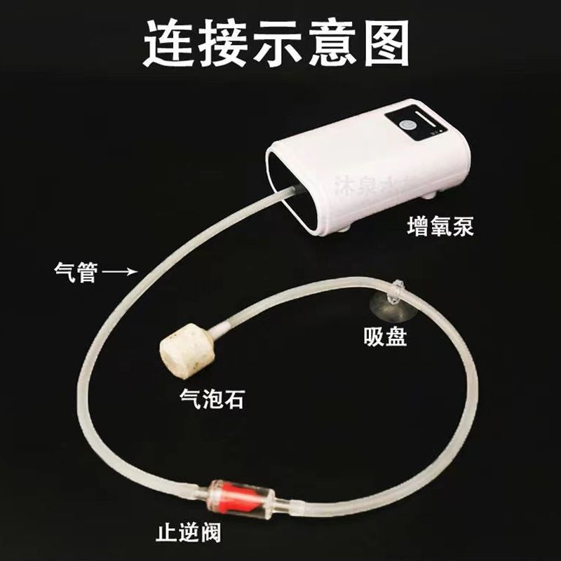 鱼缸增氧泵气泵沙头4mm家用水族氧气头增氧头增氧气泡石粗砂新款