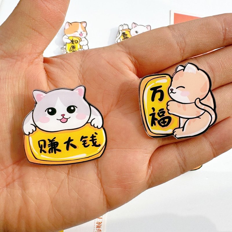 可爱磁性留言白板招财猫冰箱贴食谱记事创意磁吸留言贴