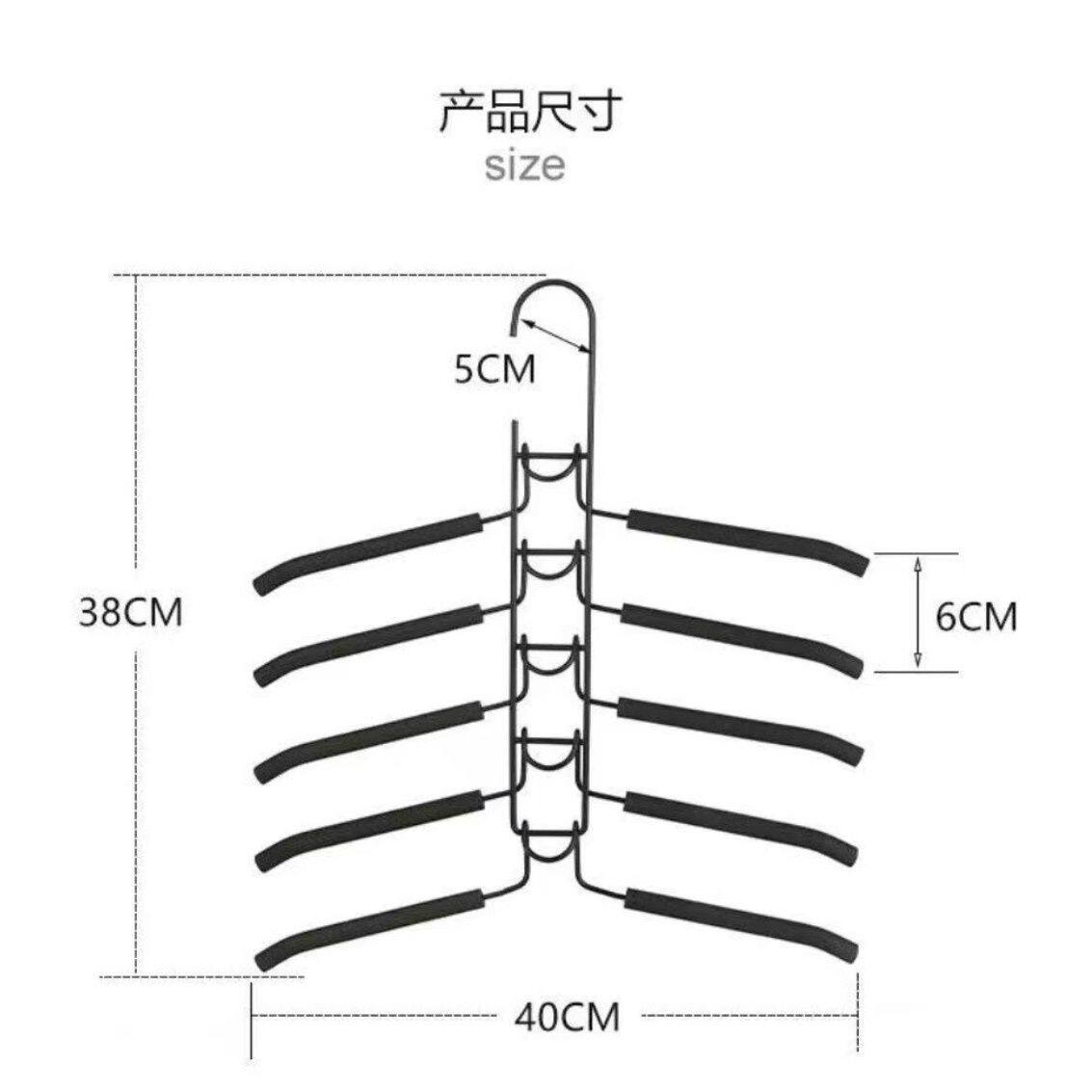 五层魔术折叠衣架成人家用宿舍短袖上衣半袖衣服多层防滑收纳神器