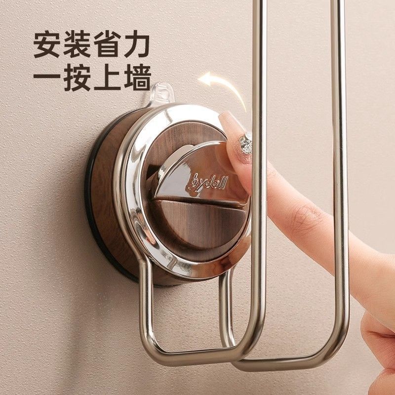 卫生间浴室真空吸盘超大号皮套无痕挂钩发圈毛巾收纳挂架