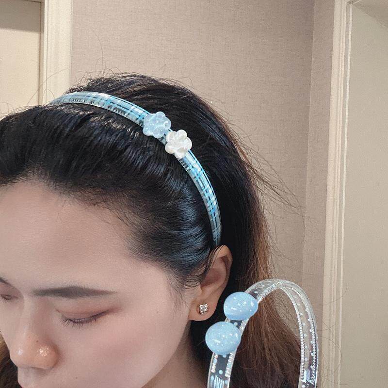海洋蓝儿童带齿头箍小女生防滑不易断刘海压发清新碎发发卡头箍