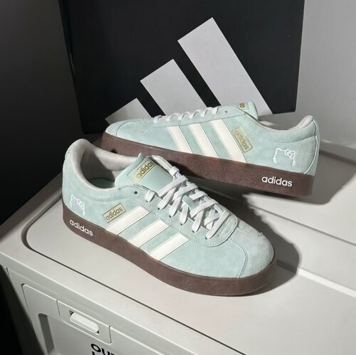 【定制球鞋】adidas VL COURT 2.0 薄荷猫猫透气T头鞋德训鞋