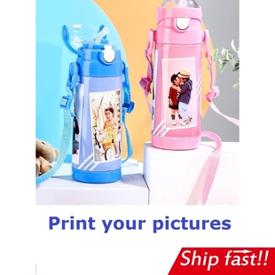 customized cup photo DIY LOGO birthday vacuum bottle kids
