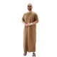 夏棉长袍 short Men muslim clothes shirt thobe sleeved Robe