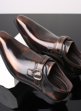 Business Dress Shoes Men's Leather Suits Shoes 大码皮鞋47 48