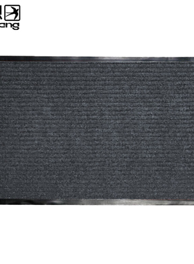 迅想室外防滑垫商用进门除尘垫子迎宾地毯灰色双条纹80*120cm9268