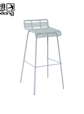 迅想K-3554现代简约铁质吧台凳吧台椅商用家用高脚凳座椅绿色7342