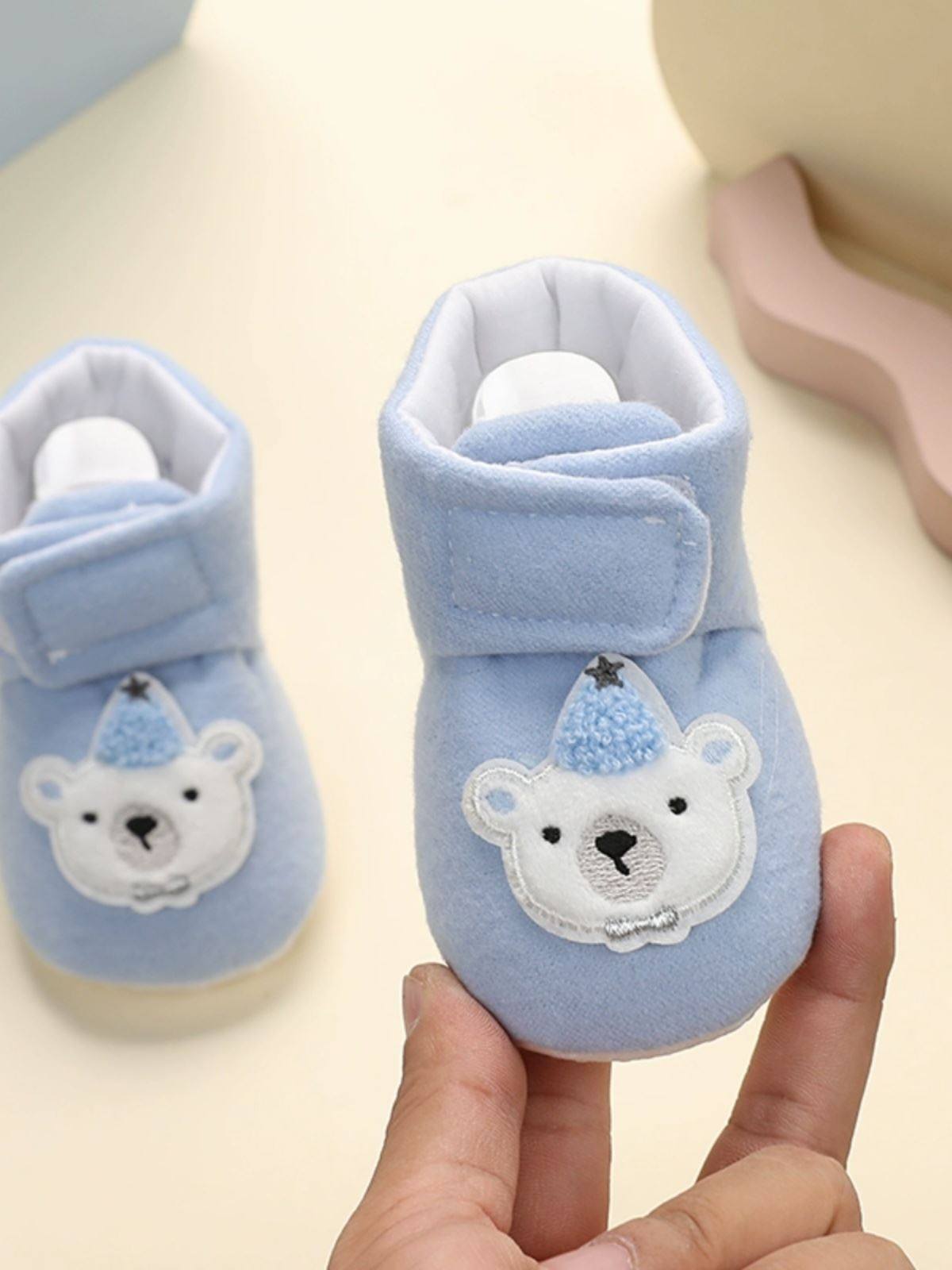 嘟啦贝贝春秋夹棉布鞋婴儿鞋宝宝鞋学步鞋不掉鞋魔术贴3到12个月