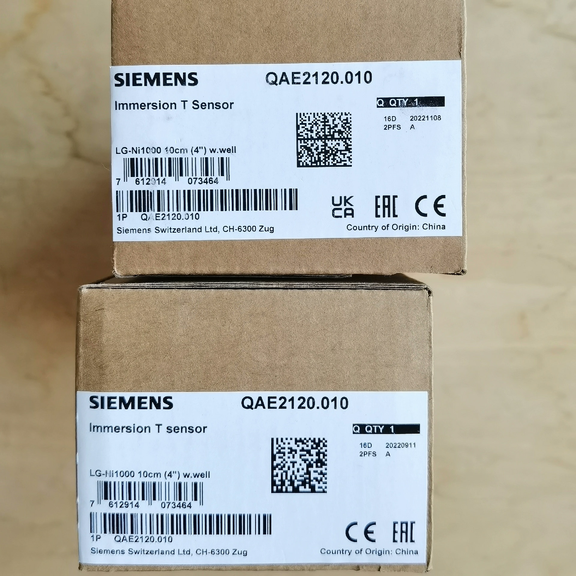 西门子水管温度传感器QAE2121.010,QAE2120.