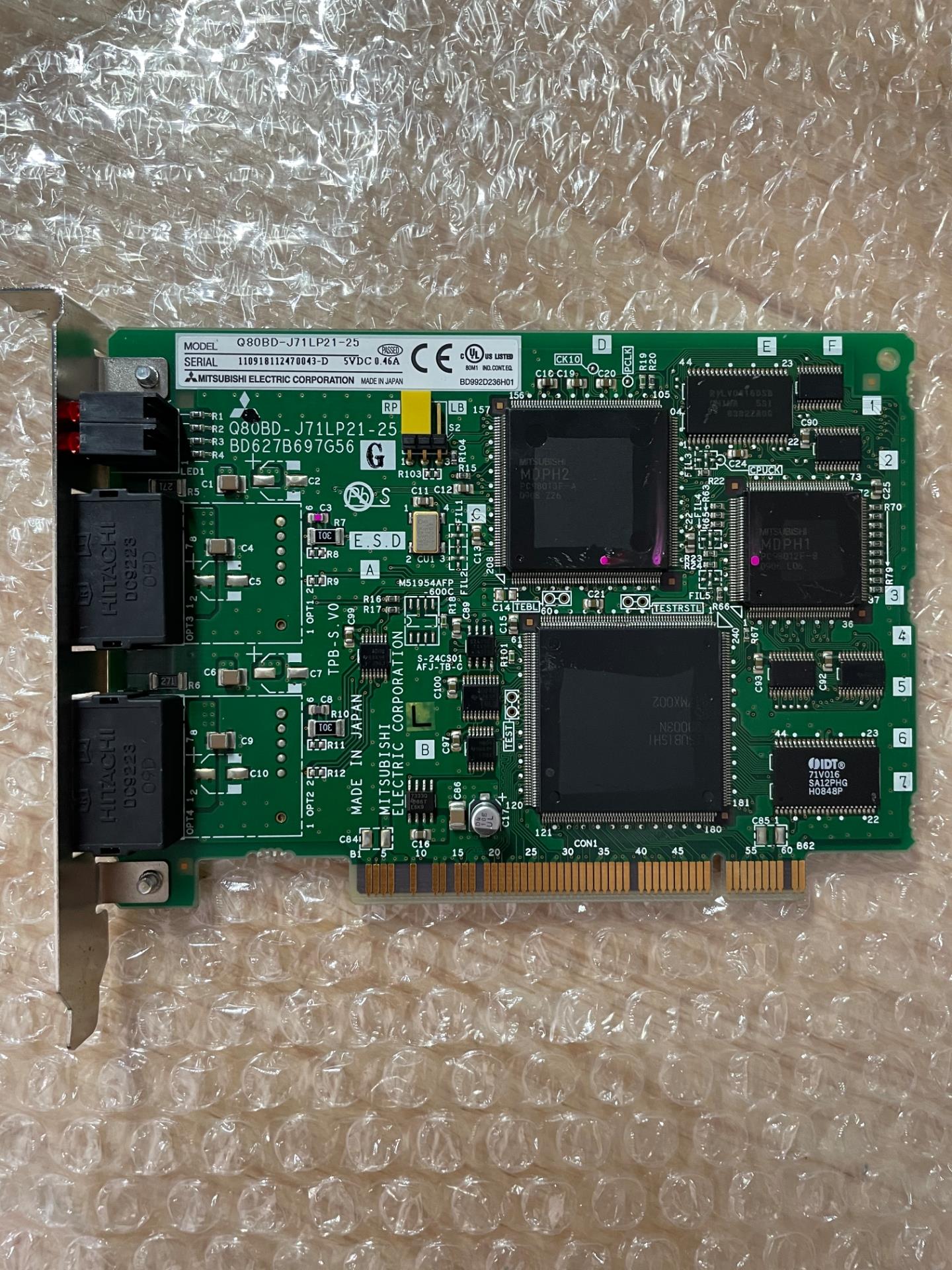 三菱 Q80BD-J71LP21-25 PLC模块PC端光纤