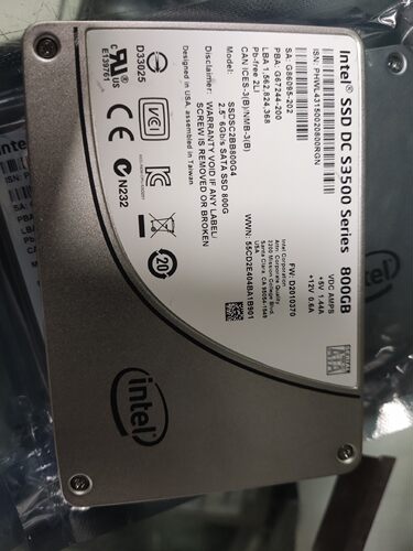 现货500个  intel 英特尔 s3500系列 800G