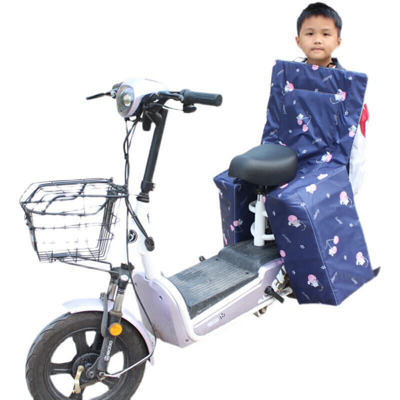 电动车后座挡风被儿童后s置棉电动自行车冬款亲子冬季防风防寒挡