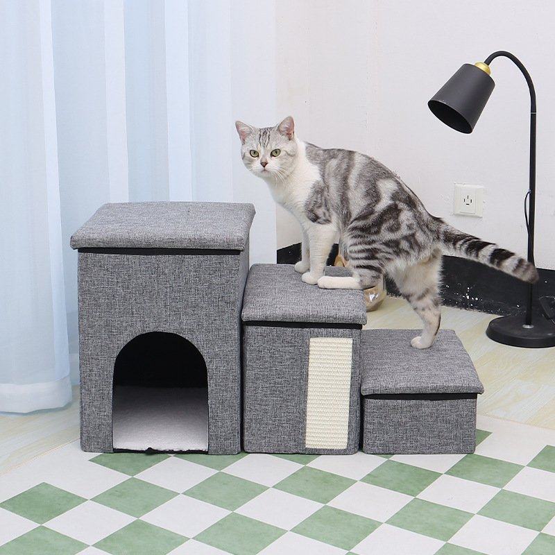 跨境宠物楼梯大号收纳狗狗爬梯可折叠狗窝防滑猫咪沙发床台阶猫窝,宠物/宠物食品及用品,猫窝/屋/帐篷/沙发,淘宝优惠券,粉丝福利购,淘宝优惠卷