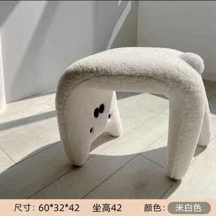 凳家用门口穿鞋 猫咪换鞋 凳入户小凳子玄关沙发凳奶油风梳妆化妆凳