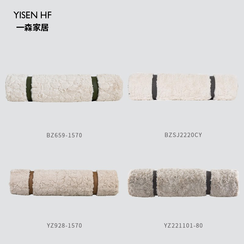 民宿酒店装饰圆柱形抱枕毛