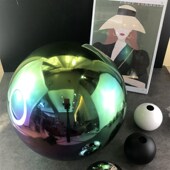 加厚不锈钢圆球镜面亮光不锈钢空心球装 饰球渡汰七彩球金属无缝球