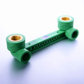 金牛 6分 PPR绿色 内丝弯头4分 水管管件 双联弯头 天一