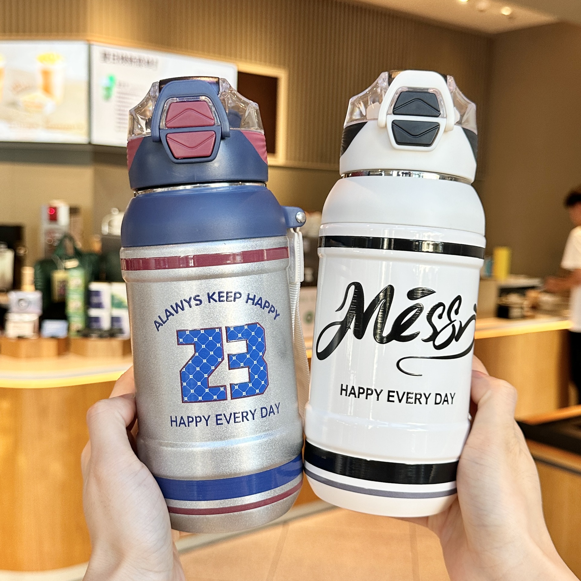 吸管保温杯儿童学生上学专用2025新款高颜值女生士双饮水杯子