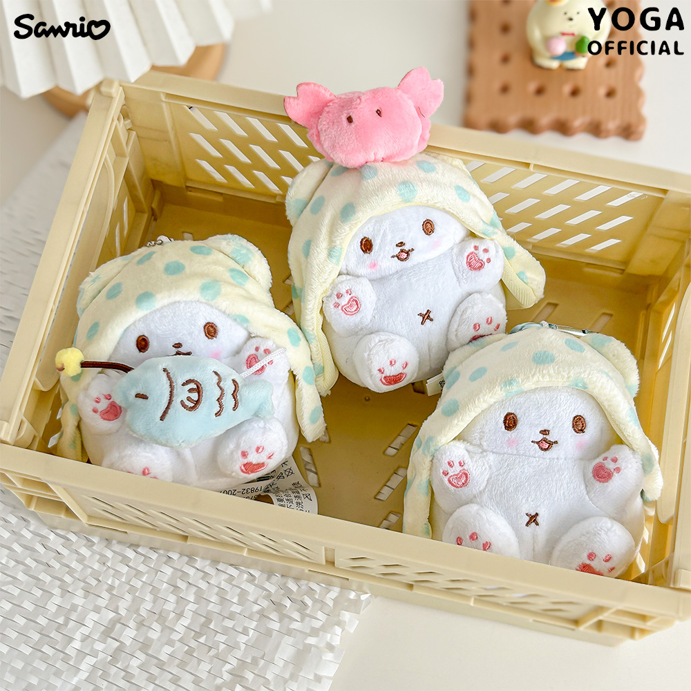 正版三丽鸥毛毯熊毛绒公仔挂件