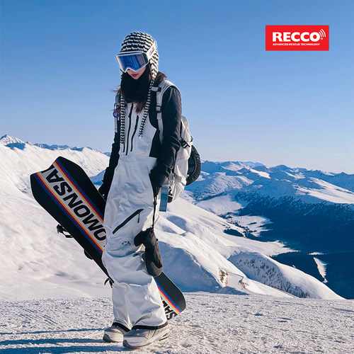 KOM3L硬壳宽松保暖滑雪背带裤