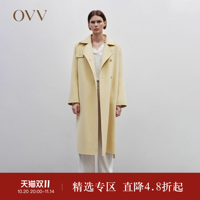 OVV中长款高领秋冬大衣可拆卸