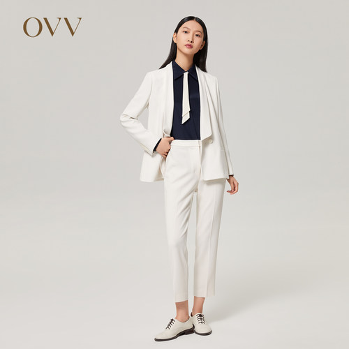 日本OVV松紧烟管裤西裤