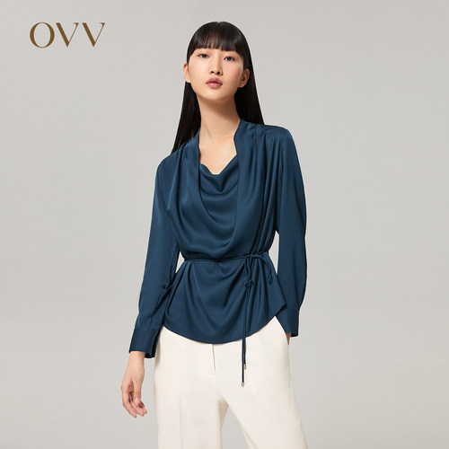 OVV长袖衬衫重磅真丝秋冬