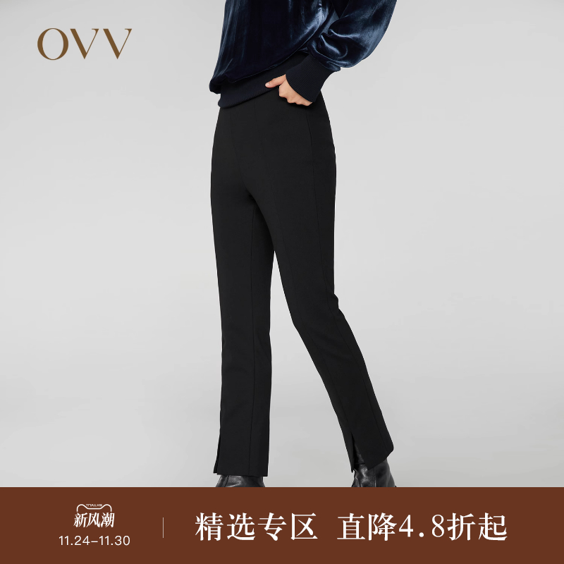 OVV秋冬新款女装弹力侧